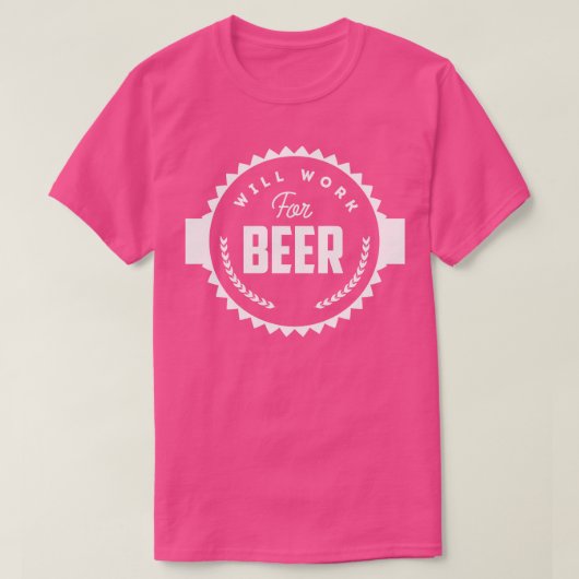 ビールを頼んで働こう Tシャツ (デザイン正面)