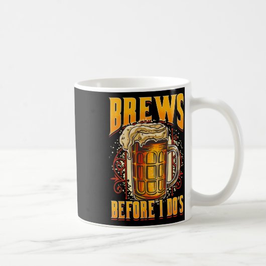 ビールを飲おもしろいむ前に結婚酒を飲むGr コーヒーマグカップ (右)