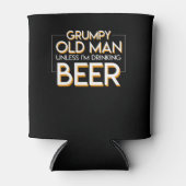 ビールを飲まないと愚痴っぽい老人ビール 缶クーラー (正面)