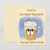 ビールを飲まない – 父の日限定版 出欠カード (正面/裏面)