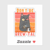 ビールを飲まない – Coffee Pun シール (シート)