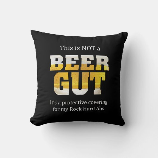 ビールを飲まないNOT BEER GUT誕生日 クッション (正面)