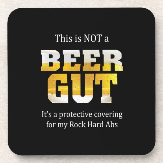ビールを飲まないNOT BEER GUT誕生日 コースター (正面)
