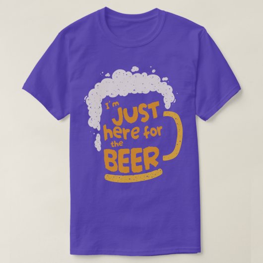 ビールを飲みに来たばかりだ Tシャツ (デザイン正面)