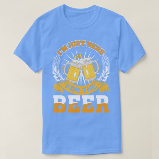 ビールを飲みに来たんだ Tシャツ (デザイン正面)