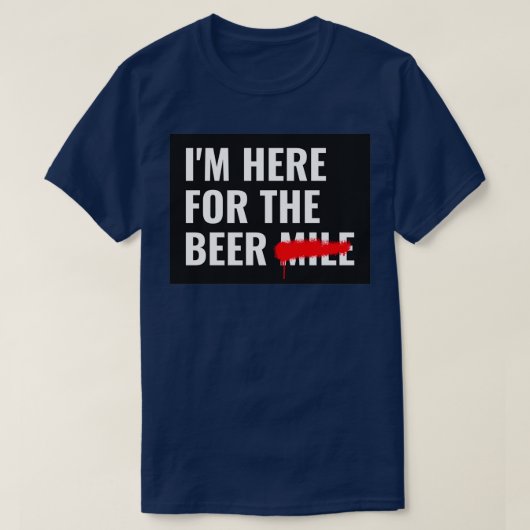 ビールを飲みに来た Tシャツ (デザイン正面)