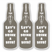 ビールを飲みに行こう シール (正面)