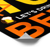 ビールを飲みましょおもしろいう – 粗野な酒 ポスター (角)