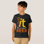 ビールを飲みましょおもしろいう – 粗野な酒 Tシャツ (正面フル)