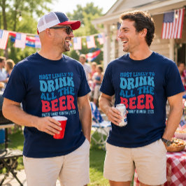 ビールを飲み干しそうな人 オーダーカスタム Tシャツ