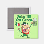 ビールを飲み干す マグネット (正面/裏面)