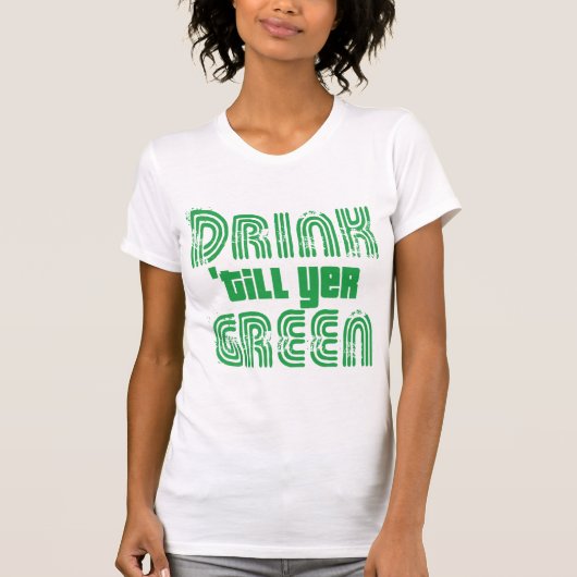 ビールを飲み干す Tシャツ (正面)