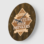ビールを飲み続ける人々の会 ラージ壁時計 (傾斜)