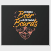 ビールを飲み、ひげを育てる ラッピングペーパー (フラット)