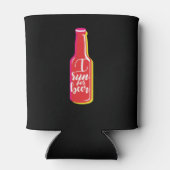 ビールを飲むために走る 赤いボトル ジョギング 冗談 缶クーラー (裏面)