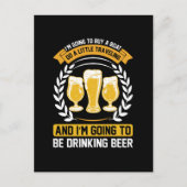 ビールを飲むつもり ポストカード (正面)