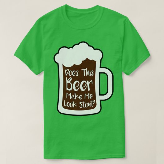 ビールを飲むとスタウトに見える Tシャツ (デザイン正面)