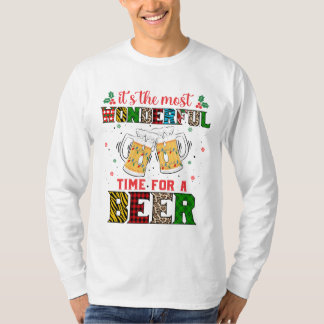 ビールを飲むのに一番素晴らしい時間だ Tシャツ