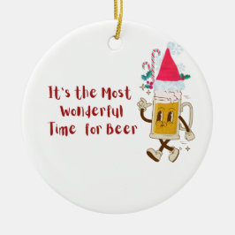 ビールを飲むのもっとも素敵な時間だ セラミックオーナメント