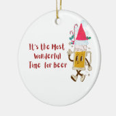 ビールを飲むのもっとも素敵な時間だ セラミックオーナメント (左)