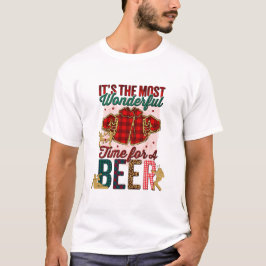 ビールを飲むのもっとも素晴らしい時間だ Tシャツ