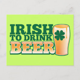ビールを飲むアイルランド人! ポストカード