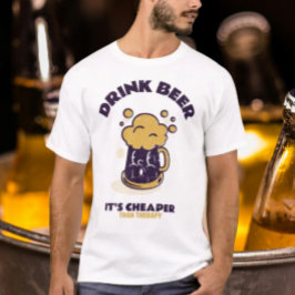 ビールを飲むセラピーより安い Tシャツ