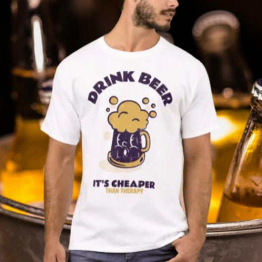 ビールを飲むセラピーより安い Tシャツ