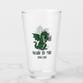 ビールを飲むドラゴン タンブラーグラス (裏面)