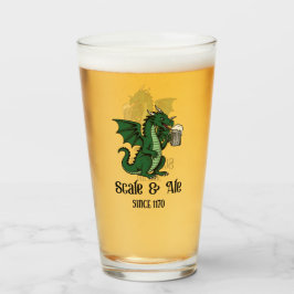 ビールを飲むドラゴン タンブラーグラス