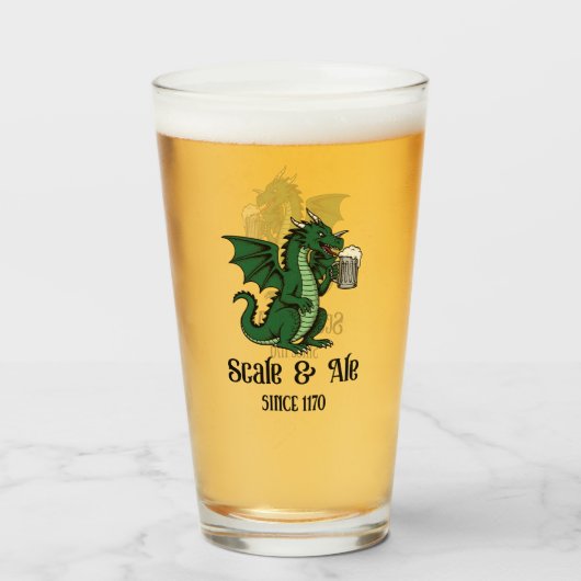ビールを飲むドラゴン タンブラーグラス (ドリンク正面)