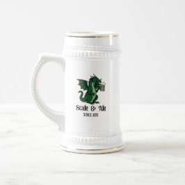 ビールを飲むドラゴン ビールジョッキ