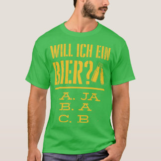 ビールを飲むビールのドリンカービールが欲しい Tシャツ