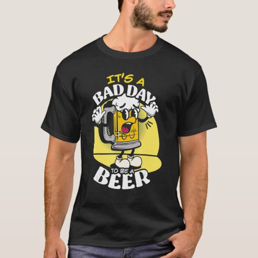 ビールを飲むビールの夏は悪い日だ Tシャツ (正面)