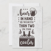 ビールを飲むビールは値打ちがある 招待状 (正面)