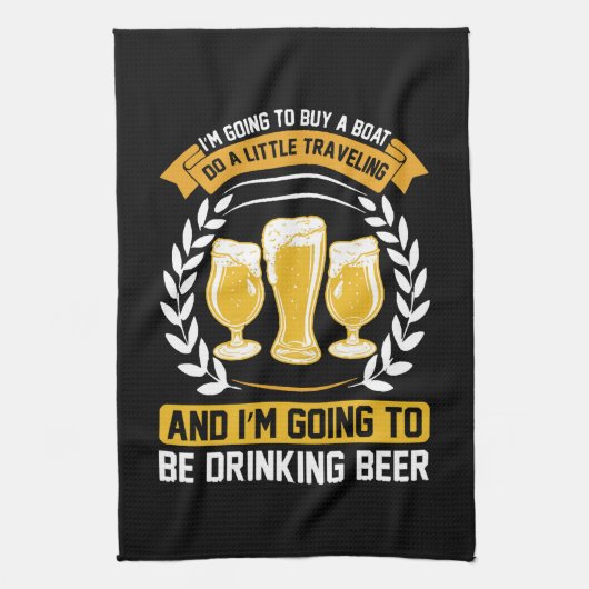 ビールを飲む予定 キッチンタオル (縦)