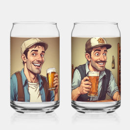 ビールを飲む人 ガラス缶