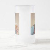 ビールを飲む人 フロストグラスビールジョッキ (中央)