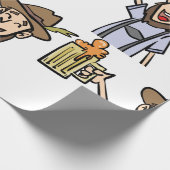 ビールを飲む人 ラッピングペーパー (角)