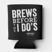 ビールを飲む前にビール結婚を飲むパーソナライズされた 缶クーラー (裏面)