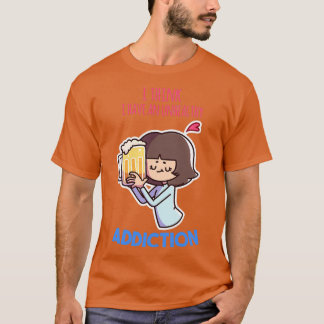 ビールを飲む女性 Tシャツ