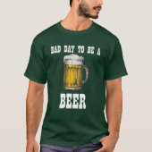 ビールを飲む悪い日 Tシャツ (正面)