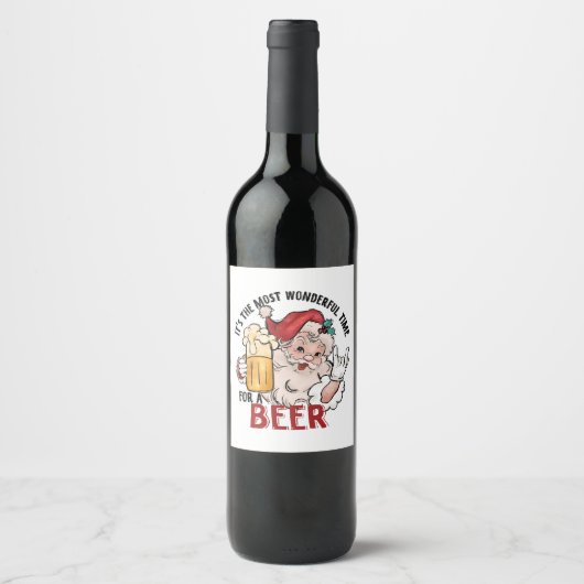 ビールを飲む最高の時期 ワインラベル (正面)
