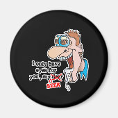 ビールを飲む目しかおもしろい持たないデザイン マグネット (正面)