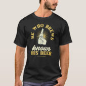 ビールを飲む者はビールを知っている Tシャツ (正面)