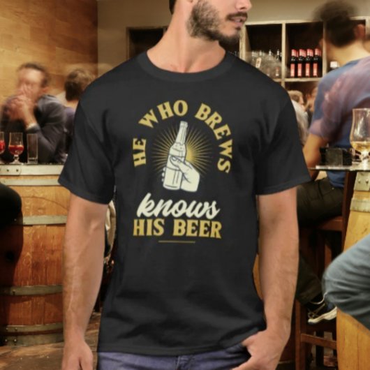 ビールを飲む者はビールを知っている Tシャツ