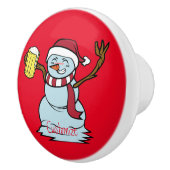 ビールを飲む飲雪だるまサンダー_コーブ セラミックノブ (右)