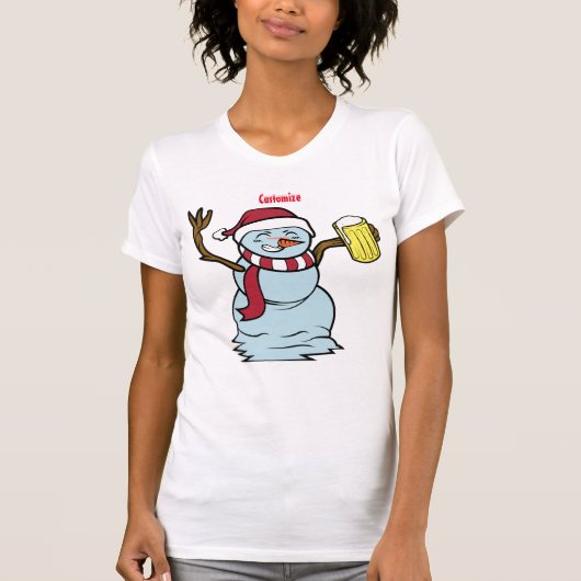 ビールを飲む飲SnowmanThunder_Cove Tシャツ (正面)