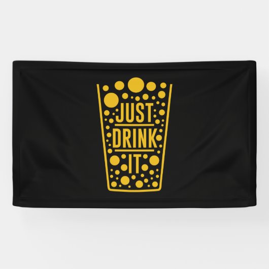 ビールを飲む 横断幕 (横)