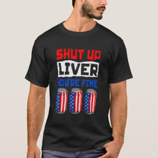 ビールを飲む 7月4日の名言 Tシャツ